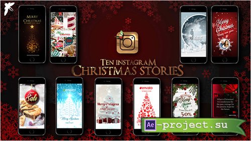 Videohive: 10 Instagram Christmas Stories - Project for After Effects
