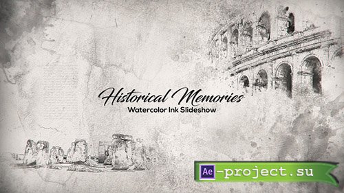 Videohive: Historical Memories // Watercolor Ink Slideshow - Project for After Effects 