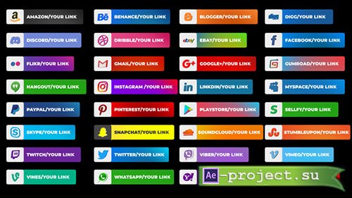 Videohive: Social Media Lower Thirds 23115915 - Project for After Effects 