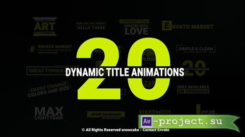 Videohive: Dynamic Titles 22889048 - Project for After Effects 