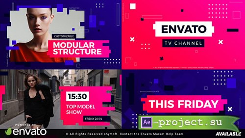 Videohive: Active Glitch Broadcast Package - Project for After Effects 