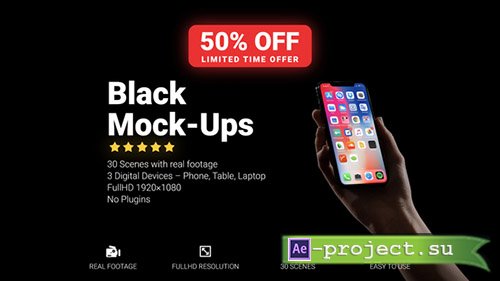 Videohive: Black Mockup - Project for After Effects 