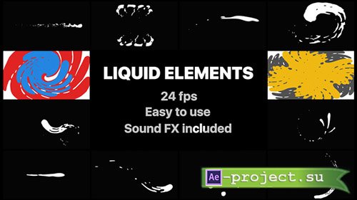Videohive: Liquid Elements And Transitions - Project for After Effects 