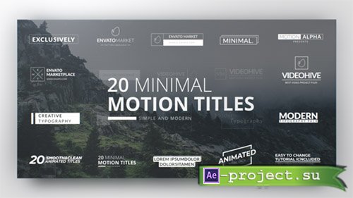 Videohive: Clean Minimal Titles - Project for After Effects 