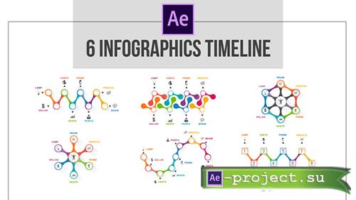 Videohive: 6 Infographics Timeline - Project for After Effects 