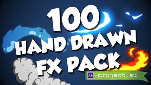 Videohive: 100 Hand Drawn FX Pack - Project for After Effects & Motion Graphics 