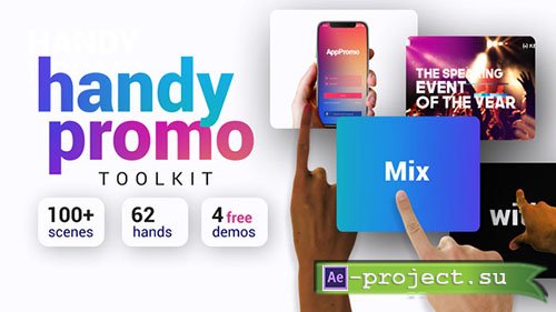 Videohive: Handy Promo Kit | Touch Stomp Typography & Slideshow Toolkit - Project for After Effects  