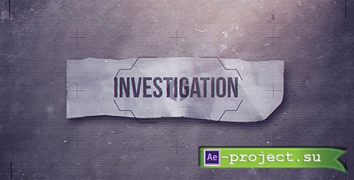 Videohive: Investigation - Project for After Effects 