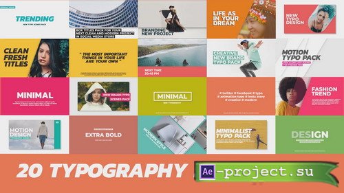 20 Trendy Typography Scenes - Project for Premiere Pro(Videohive)