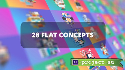 Videohive: Bundle Business Flat Concepts - Project for After Effects 