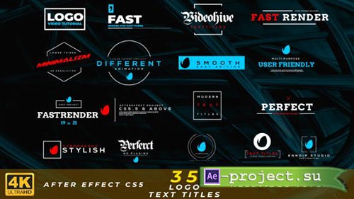 Videohive: Logo Text Titles 4K - Project for After Effects 