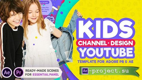 Videohive: Kids YouTube Channel Design - Project for After Effects & Premiere Pro