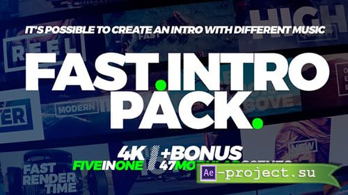 Videohive: Fast Intro Pack 5in1 - Project for After Effects 