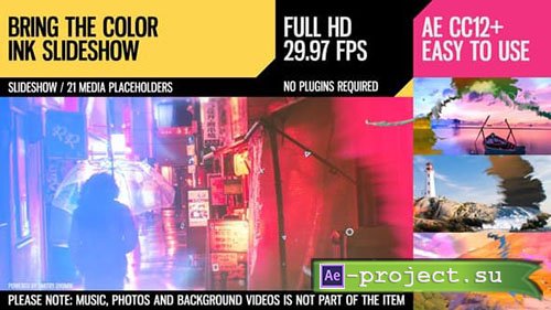 Videohive: Bring the Color (Ink Slideshow) - Project for After Effects 
