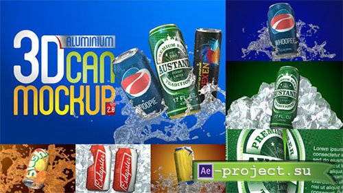 Videohive: 3D Aluminium Pop Top Soda Drink Can 2.0 - Project for After Effects