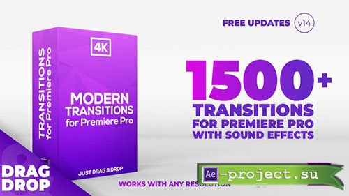 Videohive: Modern Transitions V.14 | For Premiere PRO Templates 