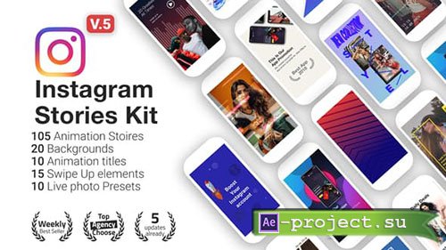 Videohive: Instagram Stories Kit // Instagram Story Pack V5 - Project for After Effects
