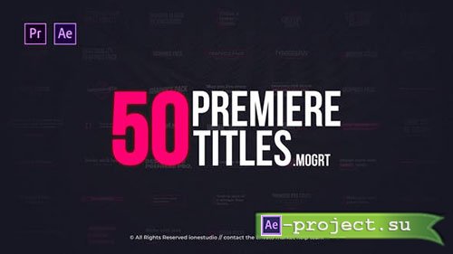 Videohive: Modern Minimal Titles - Project for After Effects & Premiere Pro