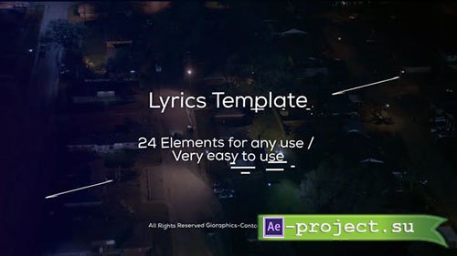 Videohive: Lyrics Template and Elements - Project for After Effects 