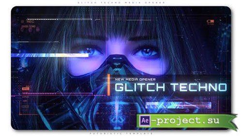 Videohive: Glitch Techno Media Opener - Project for After Effects 