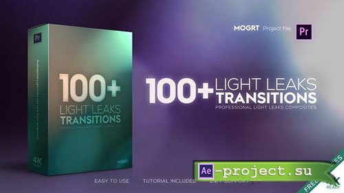 Videohive: Light Leaks Transitions | MOGRT - Premiere Pro Templates 