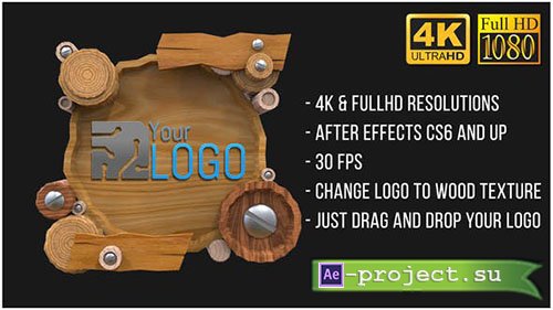 Videohive: Wooden Logo (AfterFX) - Project for After Effects 