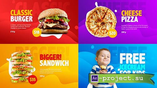 Videohive: Food Menu Promo 21986286 - Project for After Effects 