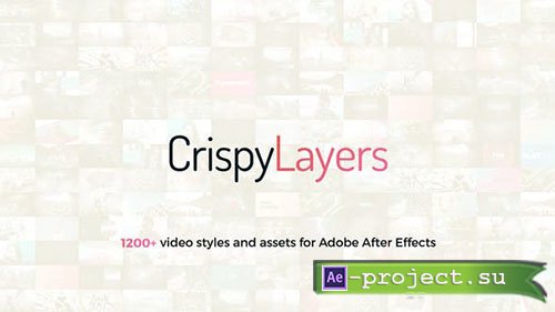 Videohive: CrispyLayers 1.0 Graphics Pack - 1200+ Video Presets And Assets - Project for After Effects 