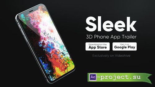 Videohive: Sleek 3D Phone App Trailer - Project for After Effects 