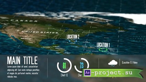 Earth Map And Infographics 201266 - After Effects Templates