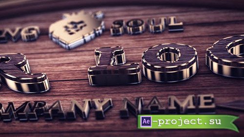 Videohive: Wood And Gold Logo - Project for After Effects 