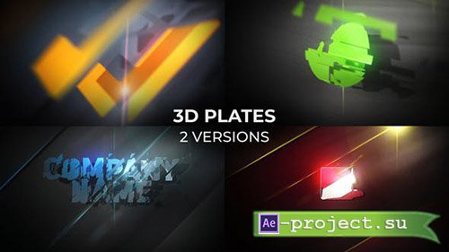 Videohive: 3D Plates Logo - Project for After Effects 
