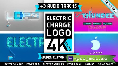 Videohive: Electricity Logo | Charge Battery Energy - Project for After Effects 