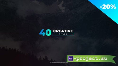 Videohive: Creative Titles 23041258 - Project for After Effects 