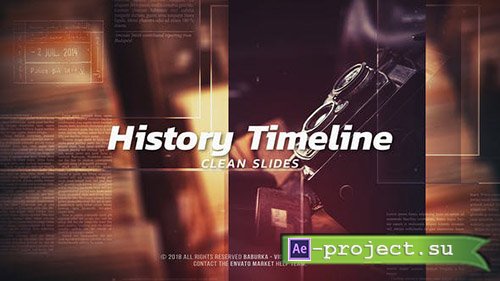 Videohive: History Timeline - Clean Slides - Project for After Effects 