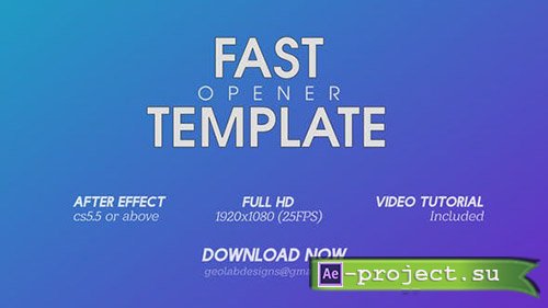 Videohive: Fast Opener 3 - Project for After Effects 