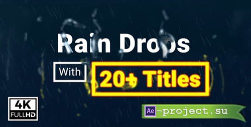 Videohive: Rain Drops With Titles - Project for After Effects 