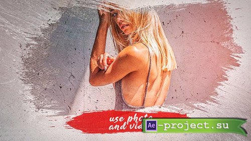 Videohive: Brush Paint Slideshow 23643720 - Project for After Effects 