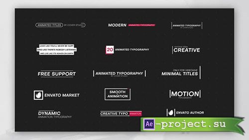 Videohive: Minimal Titles 23122722 - Project for After Effects 