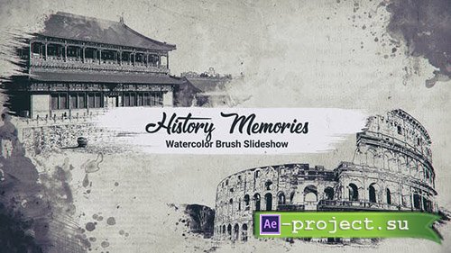 Videohive: History Memories // Watercolor Brush Slideshow - Project for After Effects