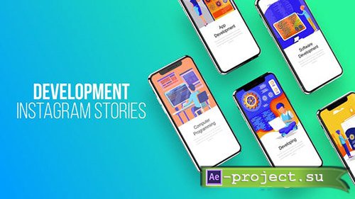 Videohive: Web Development - Instagram Stories - Project for After Effects