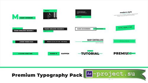 Videohive: Premium Typography Pack - Project for After Effects 