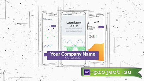 Videohive: BluePrint Mobile Promo - Project for After Effects 