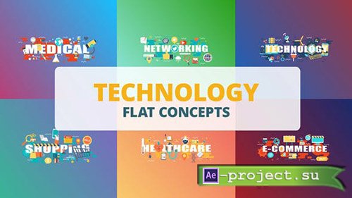 Videohive: Technology - Typography Flat Concept - Project for After Effects