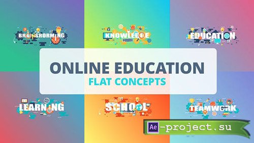 Videohive: Online Education - Typography Flat Concept - Project for After Effects