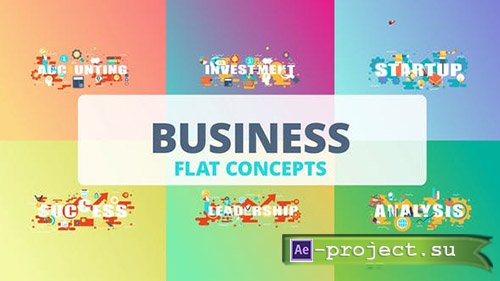 Videohive: Business - Typography Flat Concept - Project for After Effects