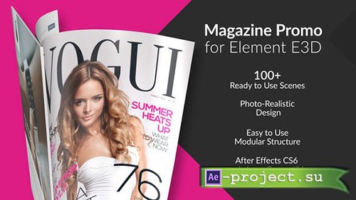 Videohive: Magazine Promo for Element 3D - Project for After Effects 