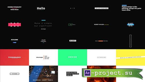 Videohive: Minimalist Titles 22408340 - Project for After Effects 