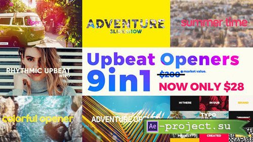 Videohive: Upbeat Summer Openers - Bundle 9 in 1 - Project for After Effects 