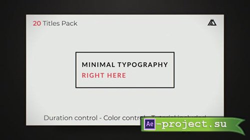 Videohive: Elegant Minimal Titles Pack - Project for After Effects 